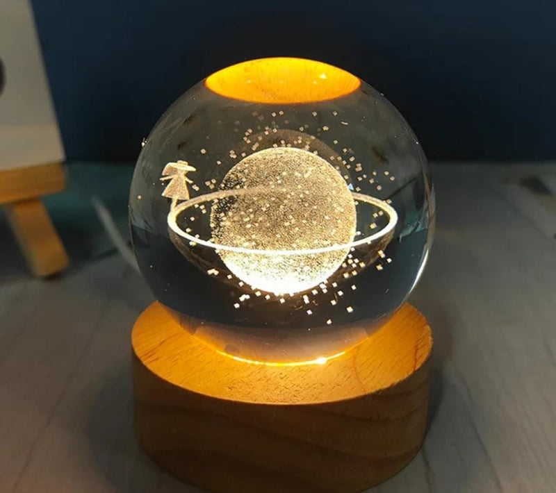 Lámpara 3D/Esfera de Cristal | 50 % off | Envíos GRATIS