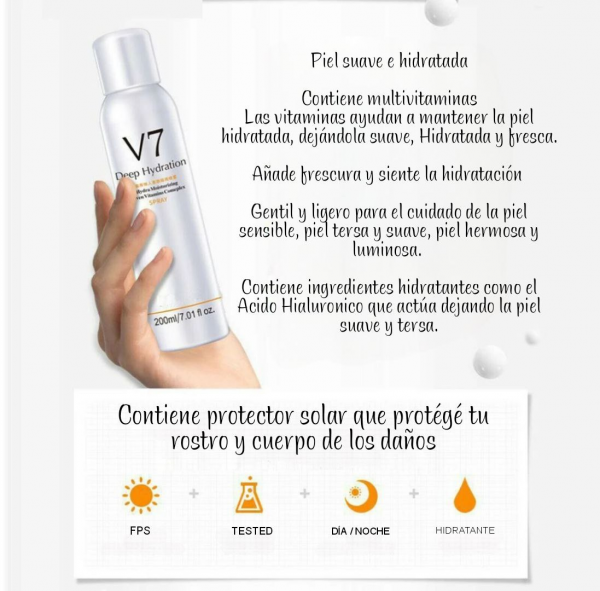 Spray Aclarante V7 con vitaminas | 50 % off | Envíos GRATIS